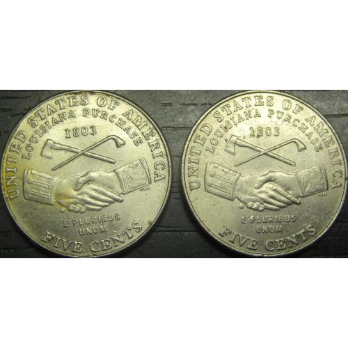 5 центів 2004 США Придбання Луїзіани (два різновиди)