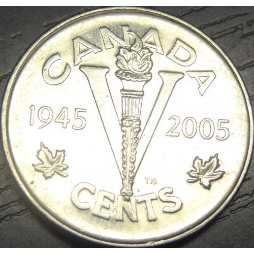 5 центів 2005 Канада - 60 років завершення II світової