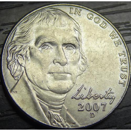 5 центів 2007 D США