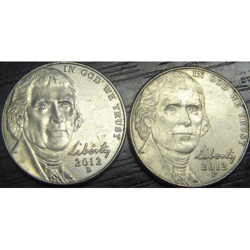 5 центів 2012 США (два різновиди)
