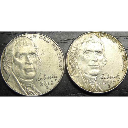 5 центів 2012 США (два різновиди)