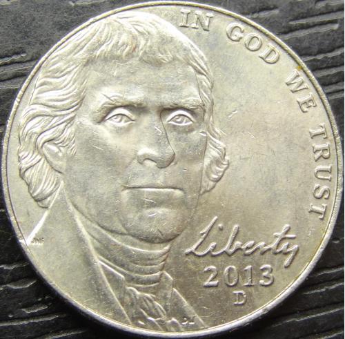 5 центів 2013 D США