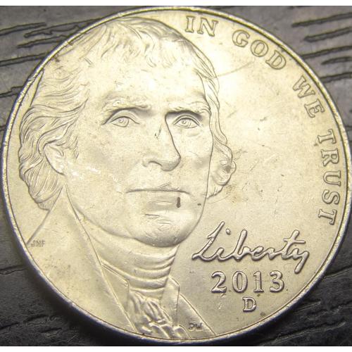5 центів 2013 D США