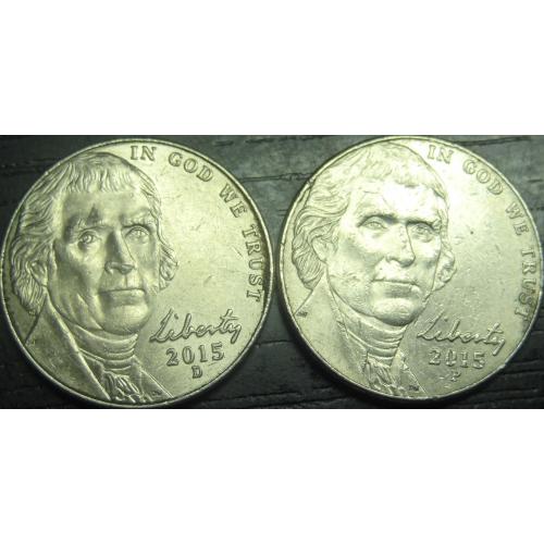 5 центів 2015 США (два різновиди)