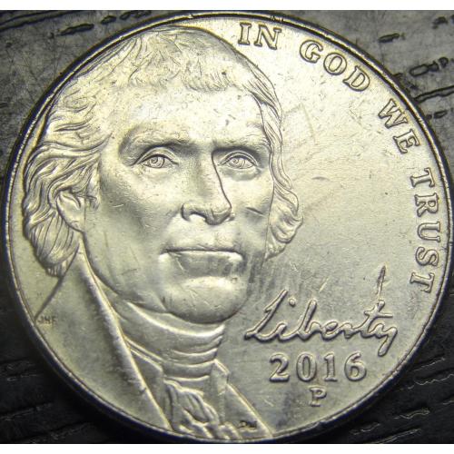 5 центів 2016 P США