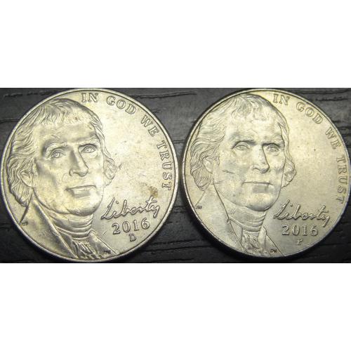 5 центів 2016 США (два різновиди)