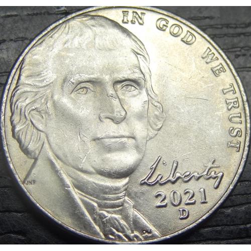 5 центів 2021 D США