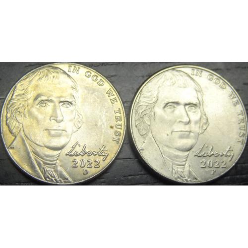 5 центів 2022 США (два різновиди)