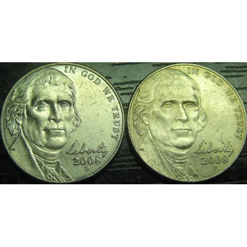 5 центів США 2008 (два різновиди)
