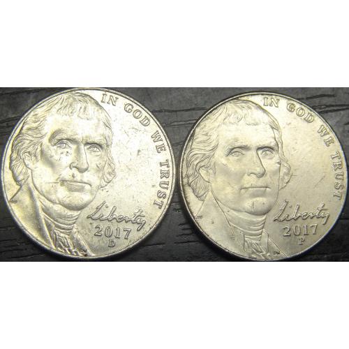 5 центів США 2017 (два різновиди)