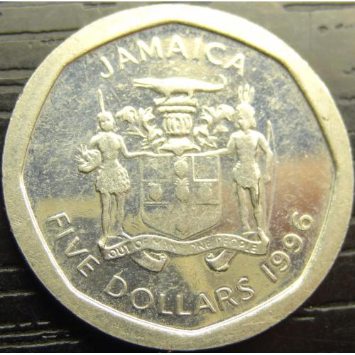 5 доларів 1996 Ямайка