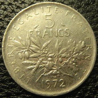 5 франків 1972 Франція