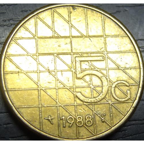 5 гульденів 1988 Нідерланди