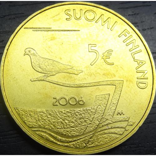 5 євро Фінляндія 2006 UNC Демілітаризація Аландів рідкісна