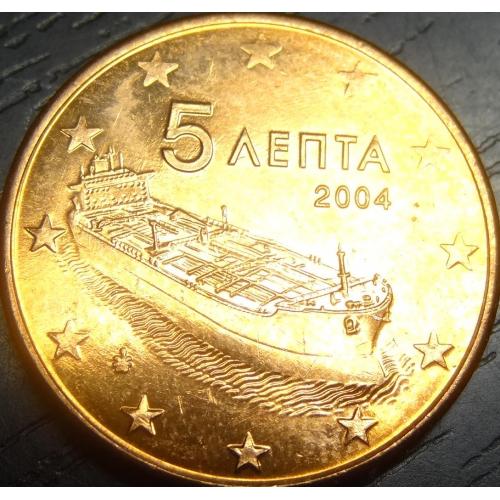 5 євроцентів 2004 Греція UNC рідкісна