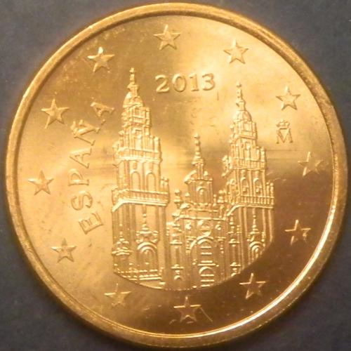 5 євроцентів 2013 Іспанія UNC рідкісна
