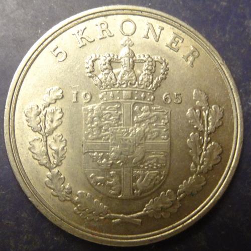 5 крон 1965 Данія