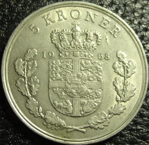 5 крон 1968 Данія