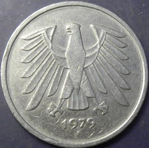 5 марок 1979 F ФРН