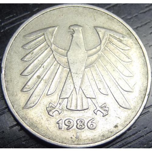 5 марок 1986 J ФРН