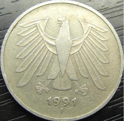 5 марок 1991 J ФРН