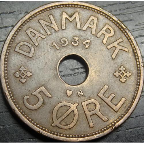 5 оре Данія 1934