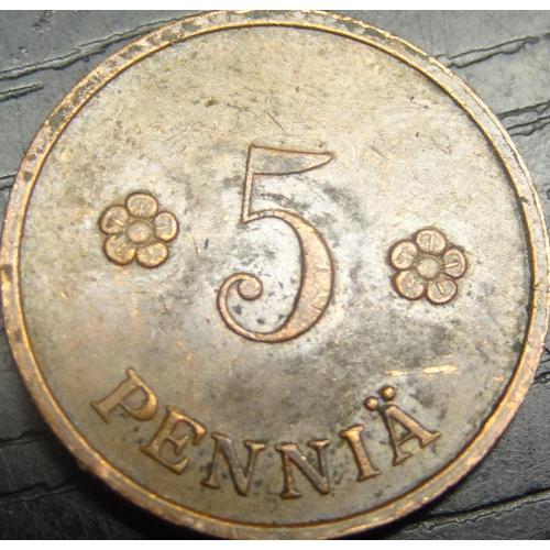 5 пенні Фінляндія 1938