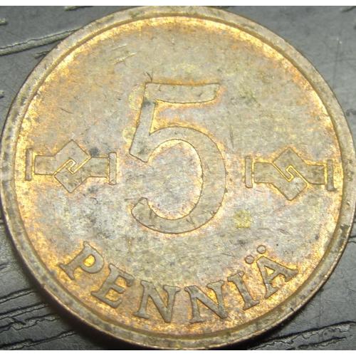 5 пенні Фінляндія 1966
