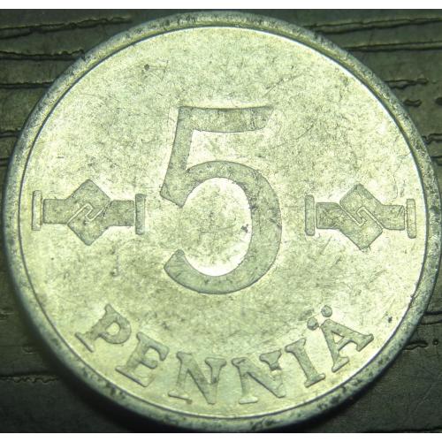 5 пенні Фінляндія 1980