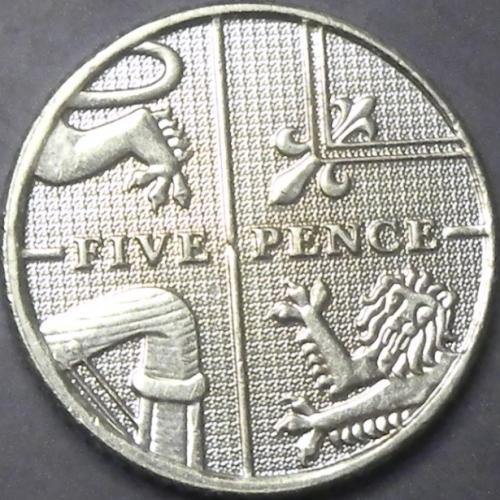 5 пенсів 2010 Британія щит