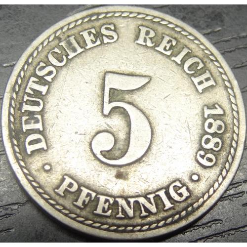 5 пфенігів Німеччина 1889 A
