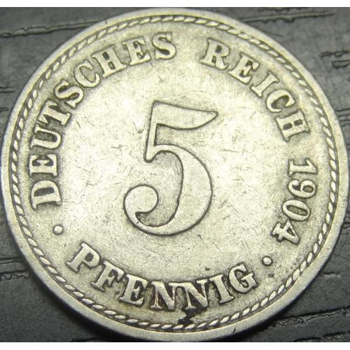 5 пфенігів Німеччина 1904 A