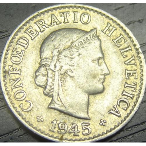 5 рапенів Швейцарія 1945 рідкісна