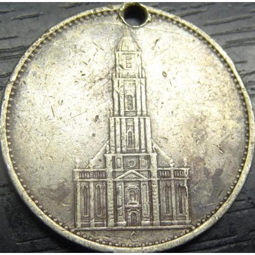 5 рейхсмарок 1934 E Німеччина Кірха срібло