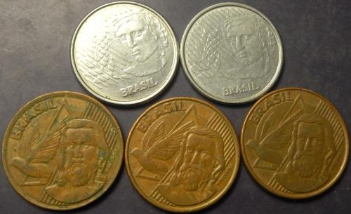 5 сентавос Бразилія (порічниця) 5шт, всі різні