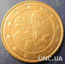 5 євроцентів 2002 J Німеччина