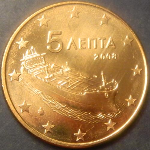 5 євроцентів 2008 Греція UNC