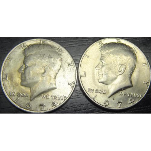50 центів 1974 США (два різновиди)