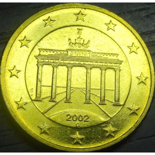 50 євроцентів 2002 G Німеччина UNC
