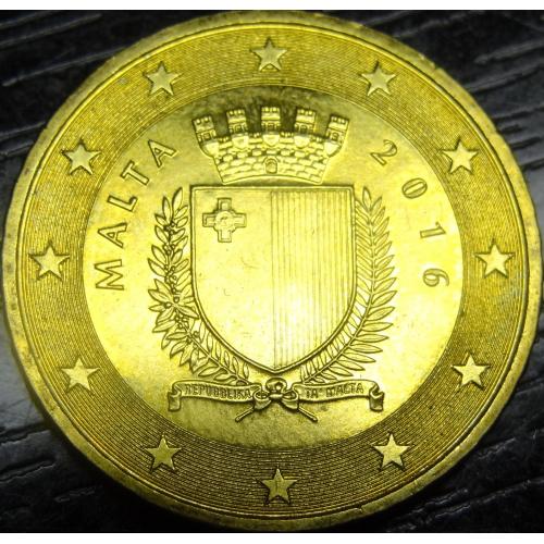 50 євроцентів 2016 Мальта UNC рідкісна