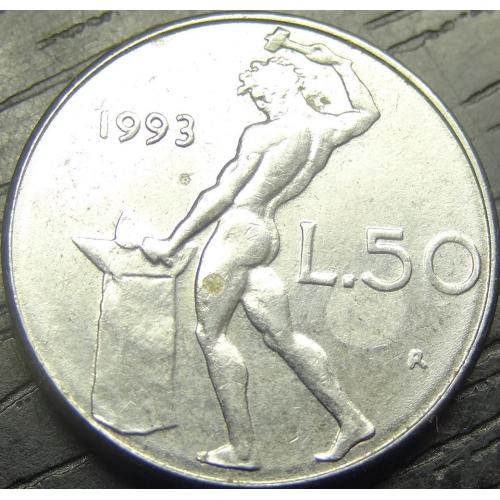 50 лір 1993 Італія маленька