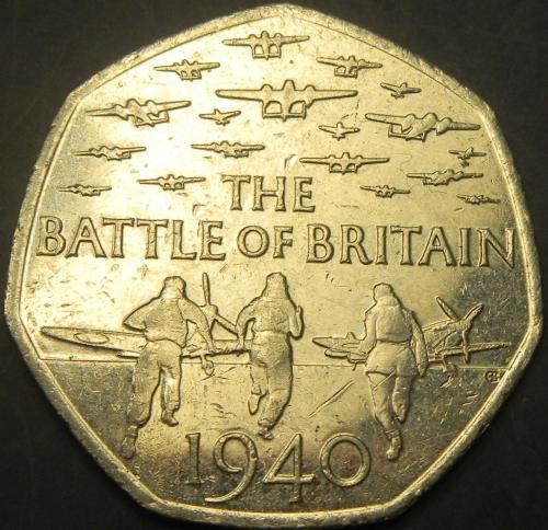 50 пенсів 2015 Британія Битва за Британію (J.C)