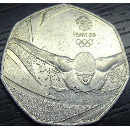 50 пенсів 2016 Британія  Олімпіада в Ріо-де-Жанейро