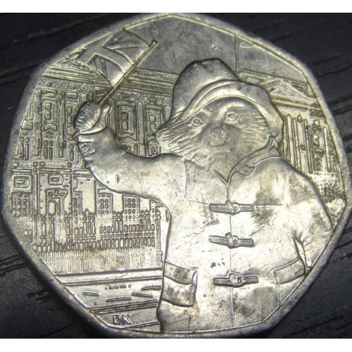 50 пенсів Британія 2018 Ведмедик Паддінгтон (Букінгемський палац)