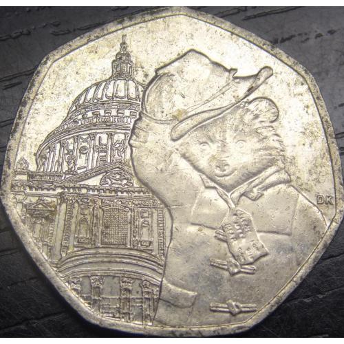 50 пенсів Британія 2019 Ведмедик Паддінгтон (Собор Св.Павла)