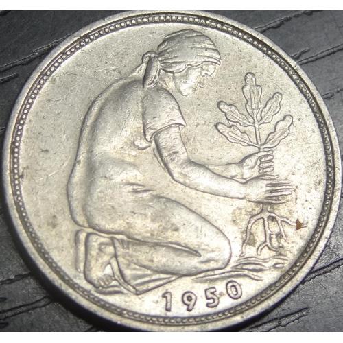 50 пфенігів 1950 D ФРН