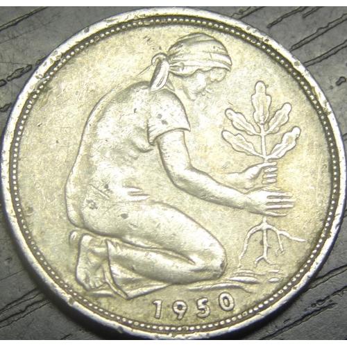 50 пфенігів 1950 F ФРН