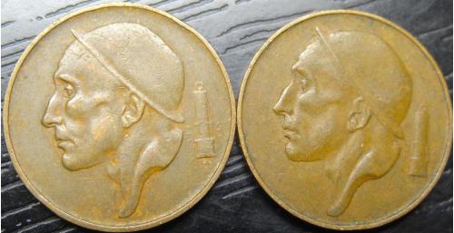 50 сантимів 1953 Бельгія (два різновиди)