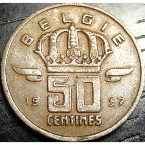 50 сантимів Бельгія 1957 Belgie