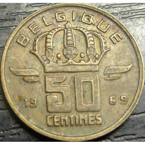 50 сантимів Бельгія 1969 Belgique